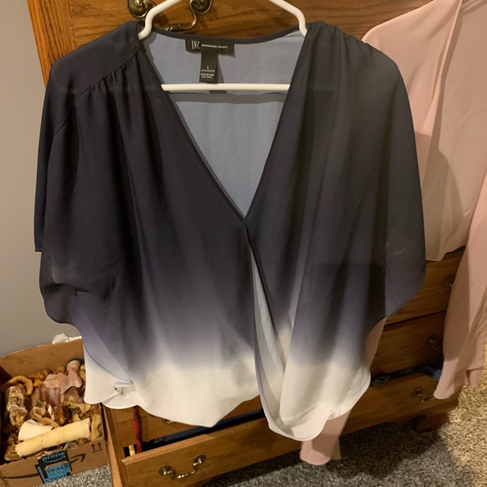 Blue and white Blouse